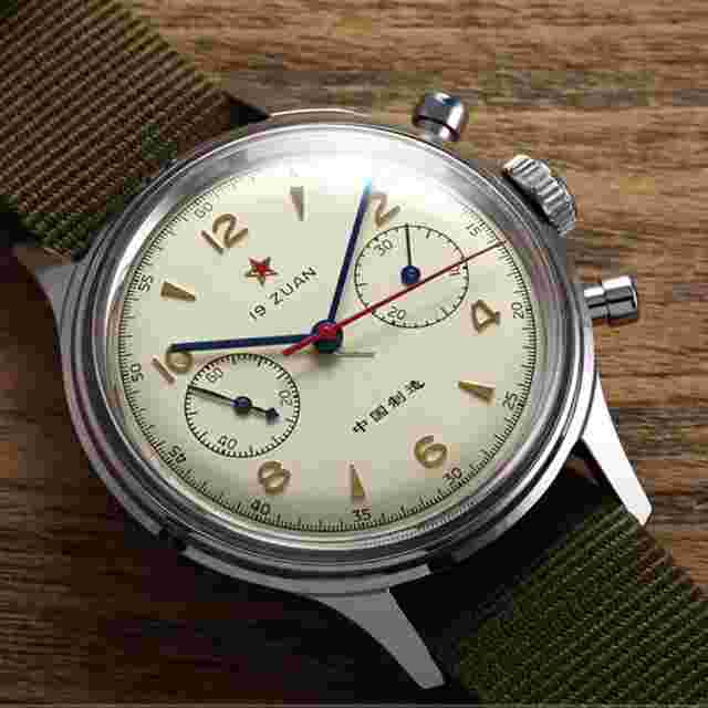 Sea-Gull
                           
                                 1963 Original 38mm Acrylic Glass Pilot Chronograph Mechanical Watch for Mens Gift