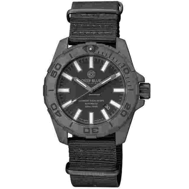 Deep Blue
                           
                                 DayNight Stealth Ops Black Carbon Case Diver Automatic NH35 44mm Watch