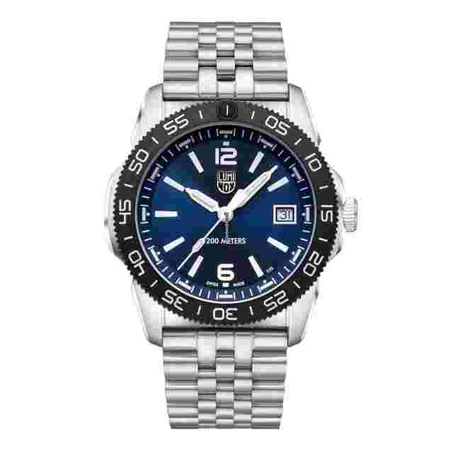Luminox
                           
                                 Pacific Diver Ripple XS.3123M SET Blue Dial 39mm Steel Quartz Mens Watch