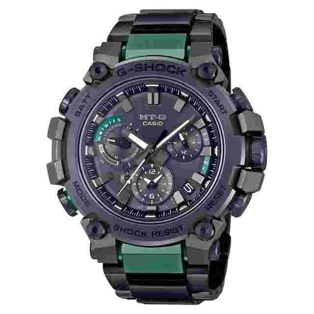 Casio G-Shock
                           
                                 MTG MTGB3000BD12 Black & Green IP Bluetooth Watch