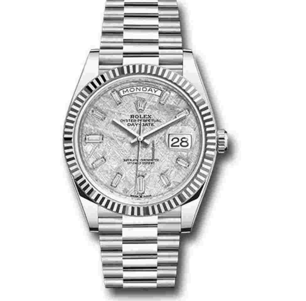 Rolex Day-Date 40
2023 New Unworn Meteorite Dial Fluted Platinum Day-Date 40
