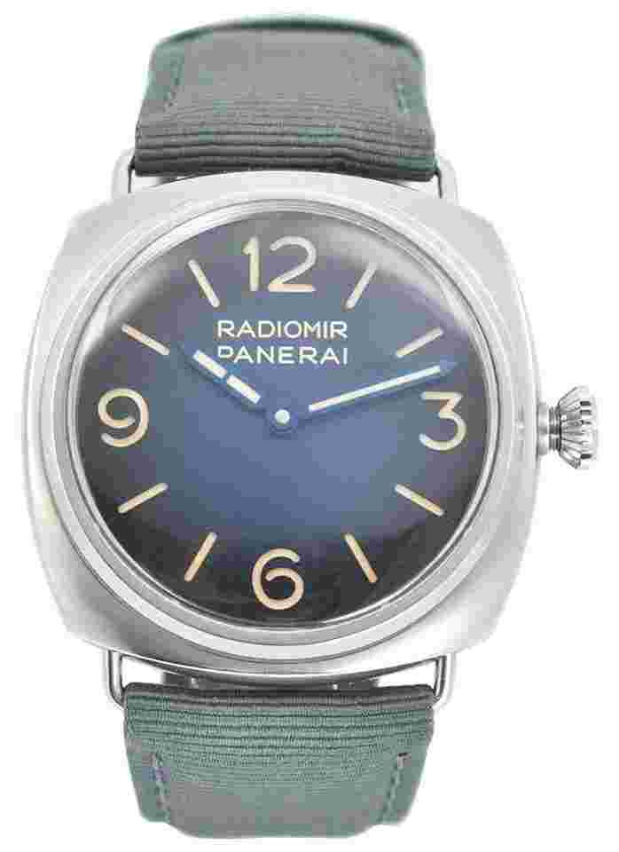 Panerai
PAM 1335 - Radiomir Tre Giorni in Stainless Steel on Grey Fabric Strap with Blue Dial