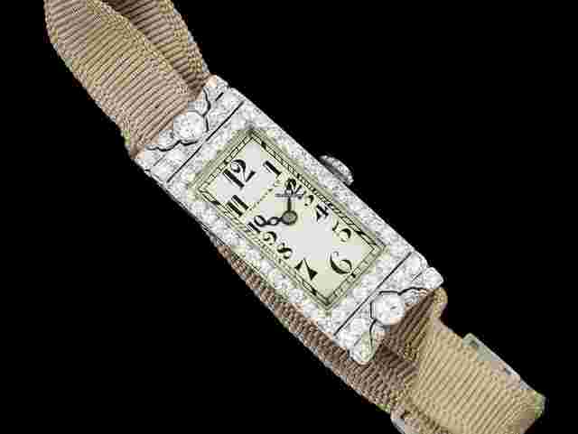 Tiffany
                           
                                 1920's Ladies Art Deco Watch - Platinum & Diamond