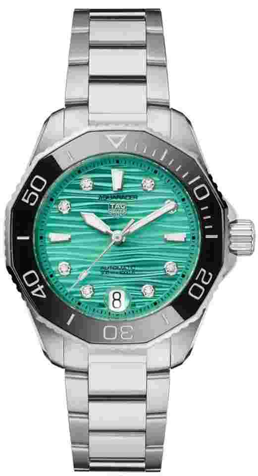 TAG Heuer Aquaracer Lady
                           
                                 Automatic 36mm Turqoise Wavy Lacquered Dial Ladies Watch