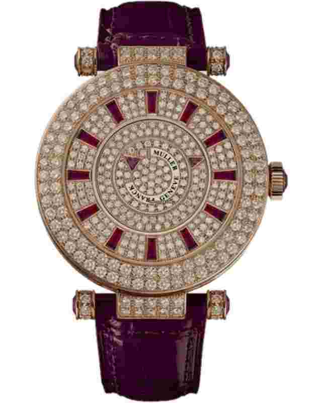 Franck Muller Double Mystery
                           
                                 Ronde Double Mystery Rose Gold Diamond and Ruby Ladies Watch