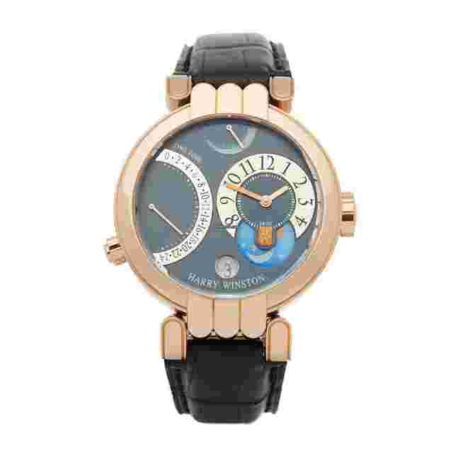 Harry Winston Premier
                           
                                 Excenter Time Zone 18K Rose Gold Mens Watch