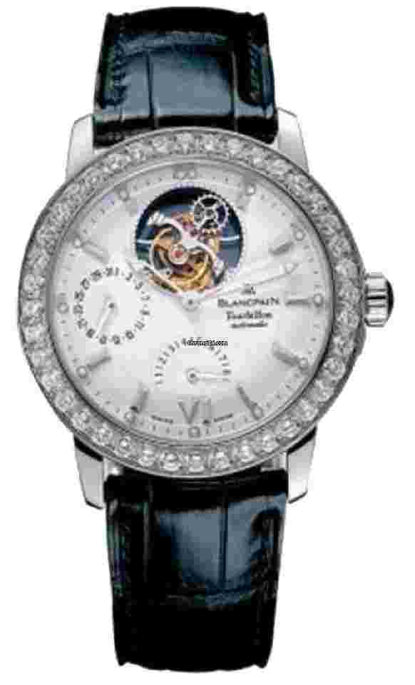Blancpain Léman Tourbillon
                           
                                 Power Reserve 18K White Gold & Diamonds Mens Watch