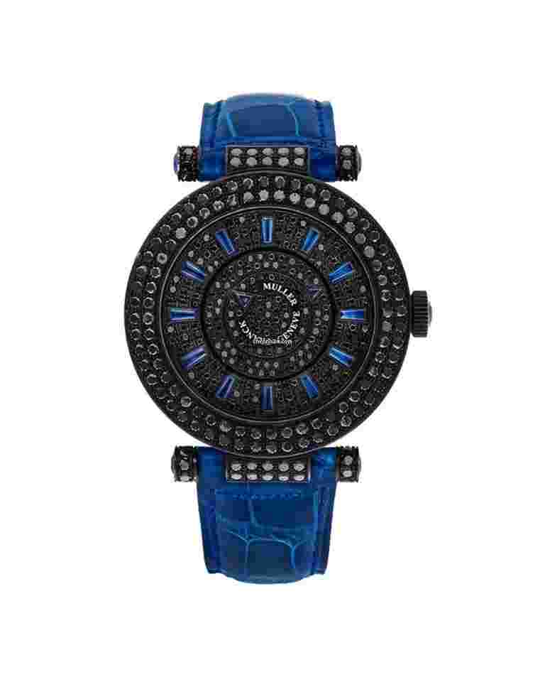 Franck Muller Double Mystery
Ronde Double Mystery 18K White Gold PVD & Black Diamond & Sapphires Ladies Watch