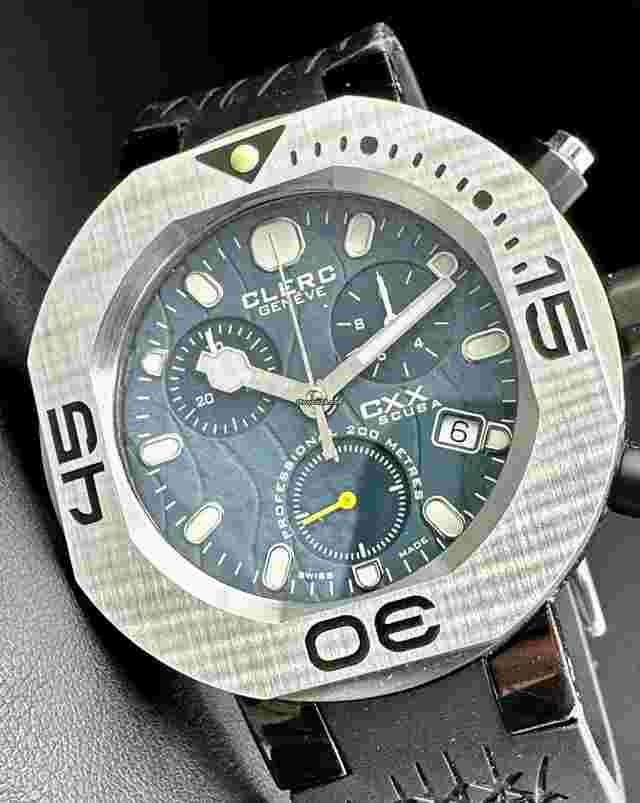 Clerc
                           
                                 CXX Scuba Chronograph Swiss Quartz Movement Blue Dial 42mm 200m Diver
