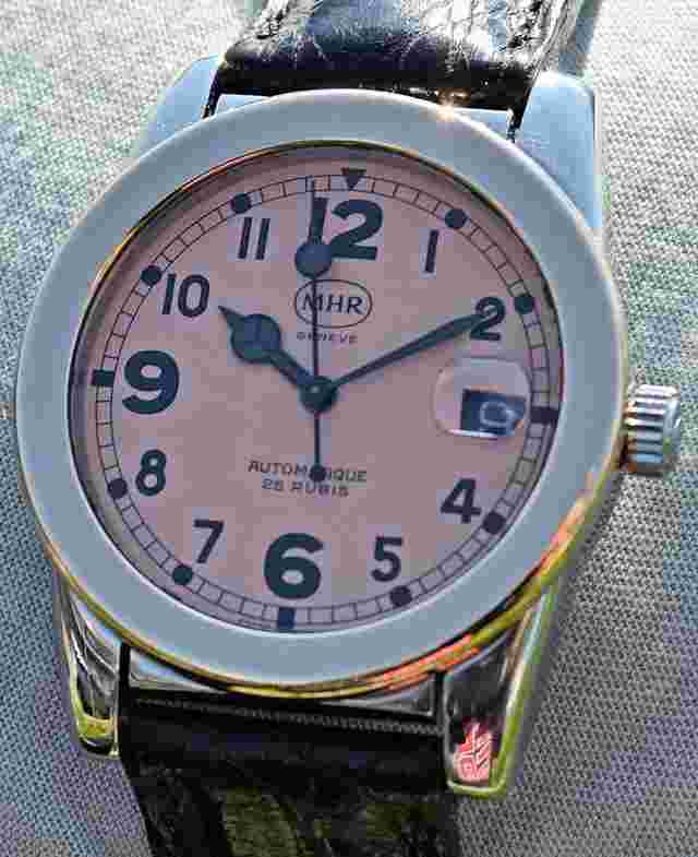 MAHARA Rare Mahara Geneva Automatic Sparviero Rose Steel Gold Mhr Watch Mint