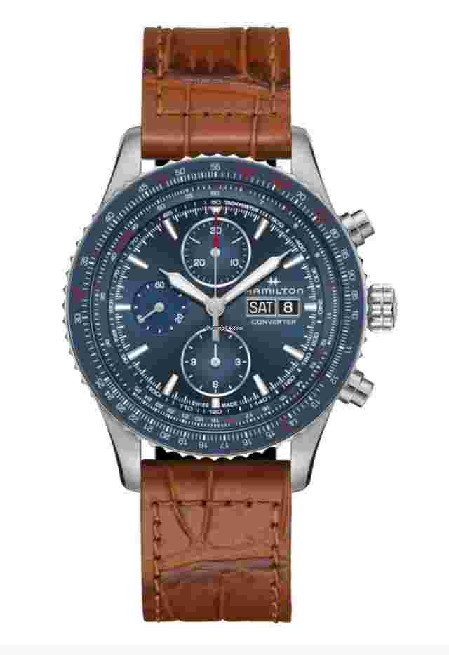 Hamilton Khaki Aviation
                           
                                 H76746540 Khaki Aviation Converter Chrono Steel Automatic Men's Watch