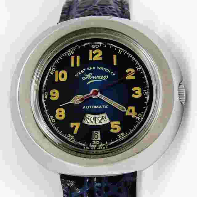 West End Watch Co. Sowar Automatic Day Quick Date Steel Men's Vintage Watch