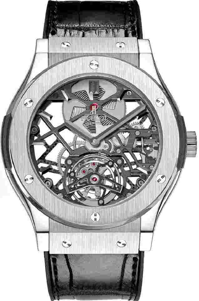 Hublot Classic Fusion
                           
                                 Skeleton Tourbillon 45mm Titanium Black Mainplate Bridges Limited 99 Pieces