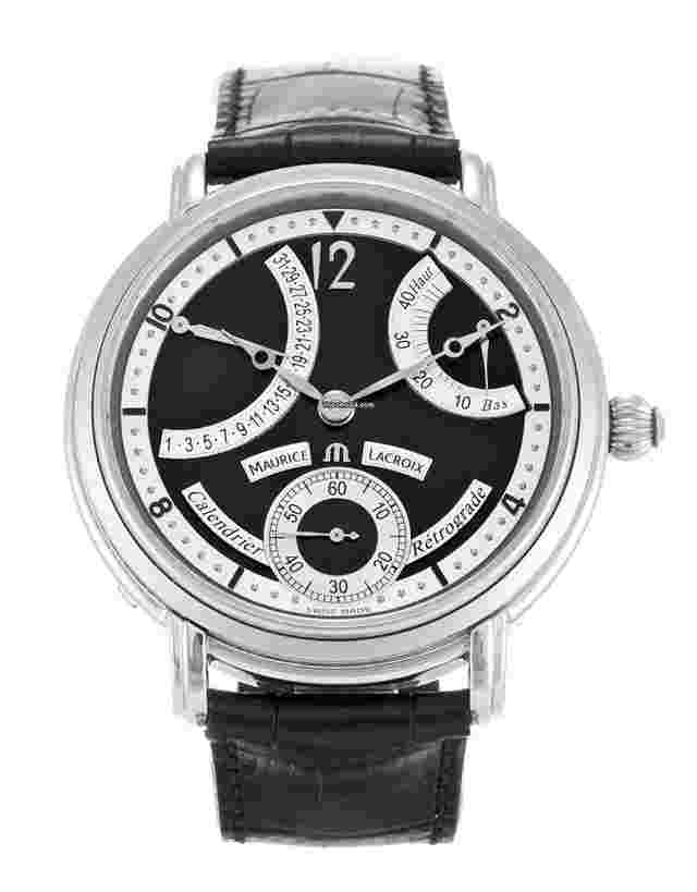 Maurice Lacroix Masterpiece
                           
                                 Calendrier Retrograde 43mm Black Guilloche MP6338-SS001-390