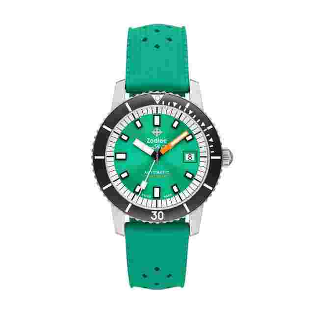 Zodiac Sea Wolf
                           
                                 ZO9305 Super Sea Wolf Compression Steel 40mm Rubber Diver Auto Mens Watch