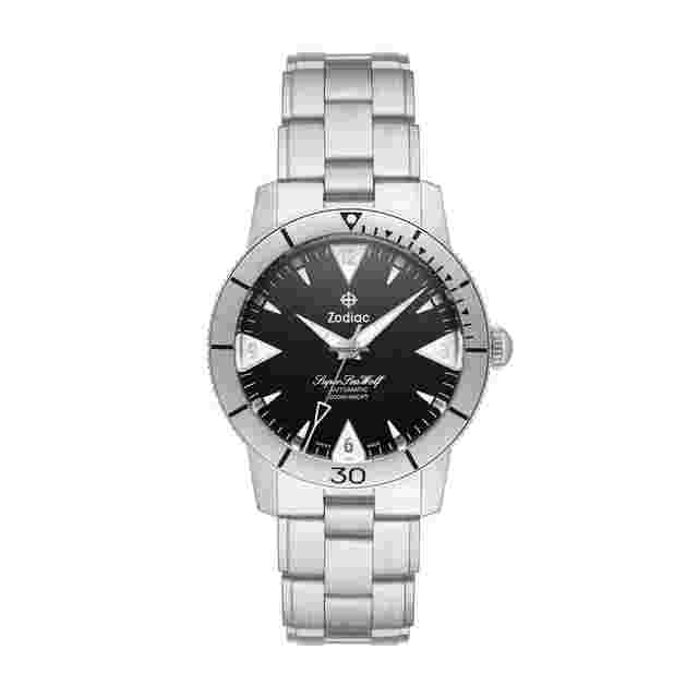 Zodiac Sea Wolf
                           
                                 ZO9213 Super Sea Wolf Stainless Steel 39 mm Black Dial Automatic Men's Watch