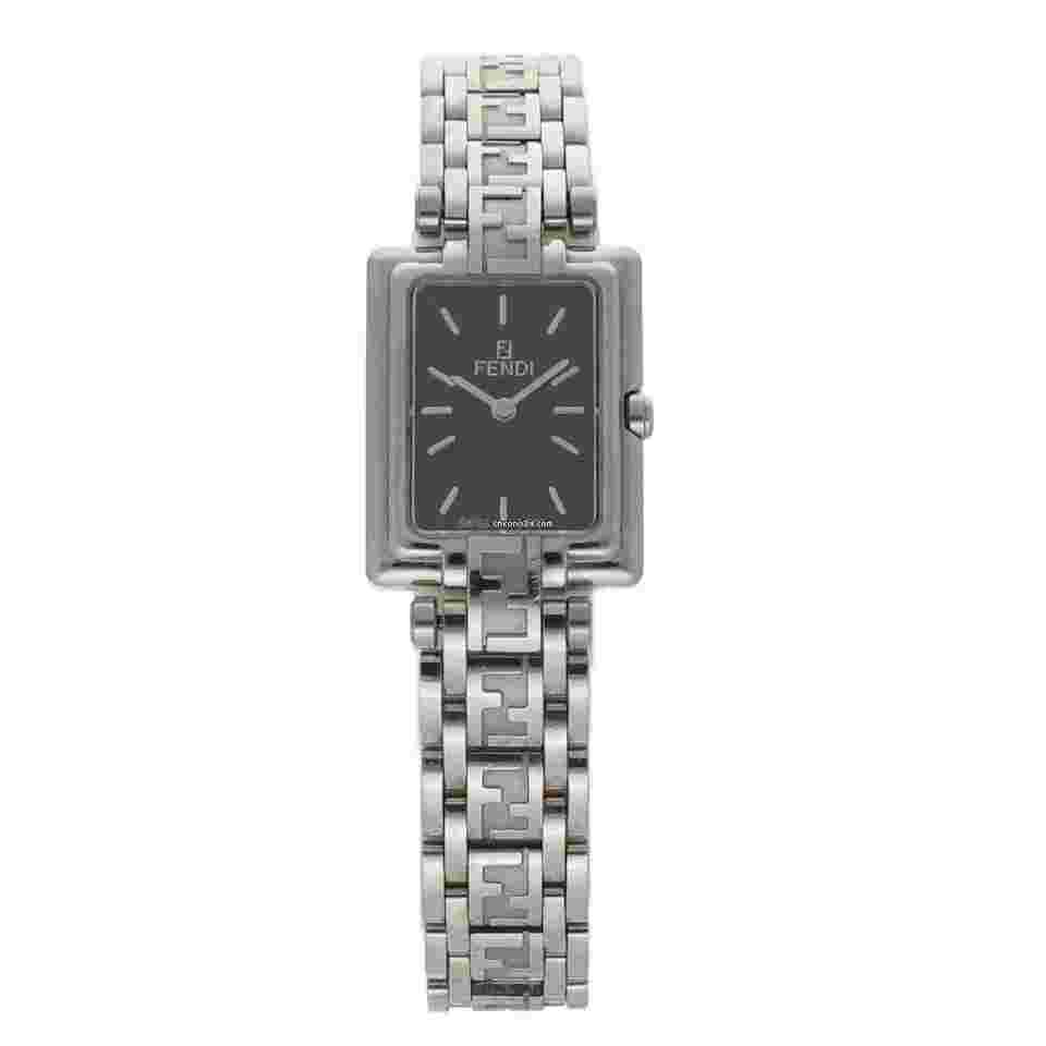 Fendi
                           
                                 710L Rectangle 22 mm Stainless Steel Black Dial Quartz Women's Watch