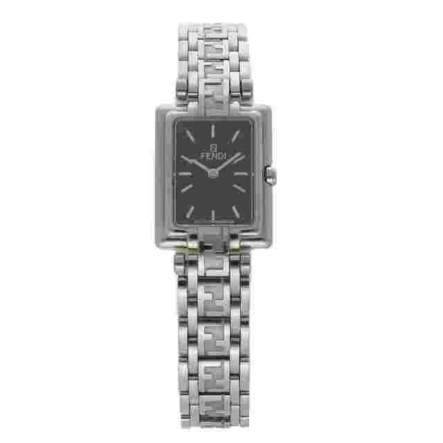 Fendi
                           
                                 710L Rectangle 22 mm Stainless Steel Black Dial Quartz Women's Watch