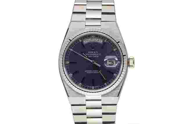 Rolex Day-Date Oysterquartz
                           
                                 Oyster Quartz Ref 19019 18k White Gold Blue Dial Circa 1980