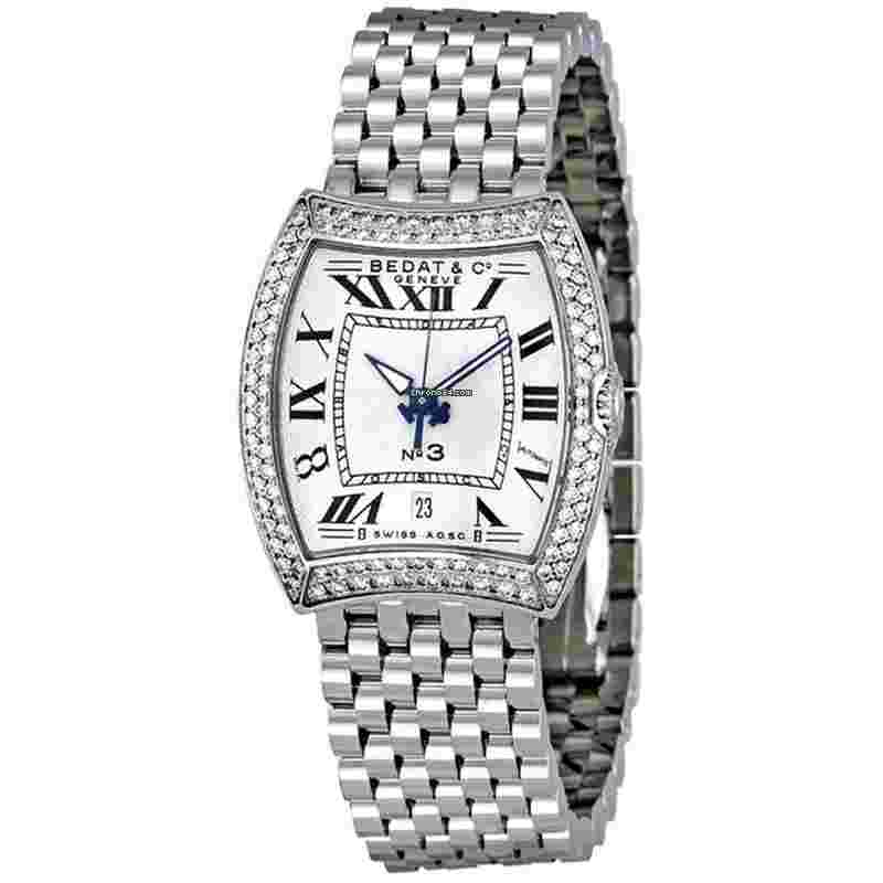 Bedat & Co Nº3
No. 3 Wavy Sunburst White Guilloche Dial Automatic Diamond Bezel Ladies Watch 314.031.100