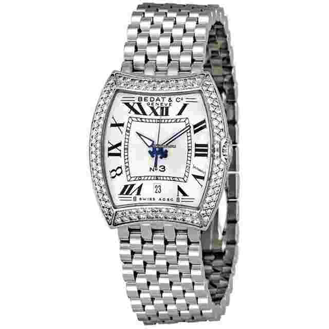 Bedat & Co Nº3
                           
                                 No. 3 Wavy Sunburst White Guilloche Dial Automatic Diamond Bezel Ladies Watch 314.031.100
