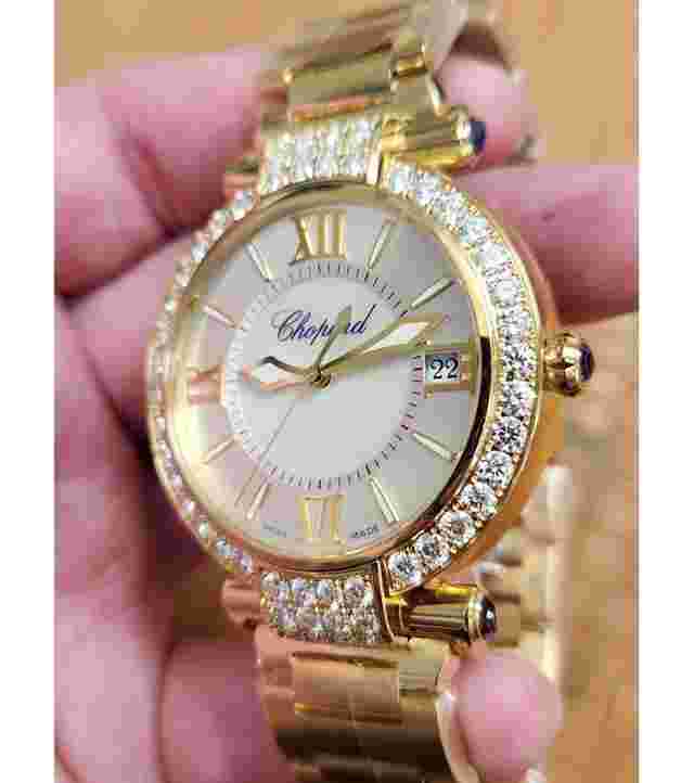 Chopard Imperiale
                           
                                 40mm Yellow Gold Mother Pearl Diamond Bezel NEW UNWORN FULL SET
