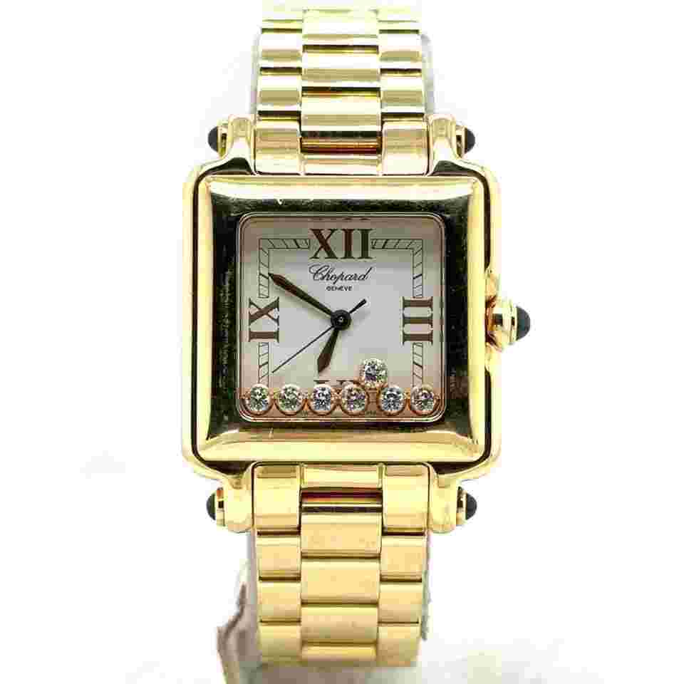 Chopard Happy Sport
                           
                                 Quartz 27mm 18k YellowGold 7 Diamonds Ladies Watch 27/6770-23