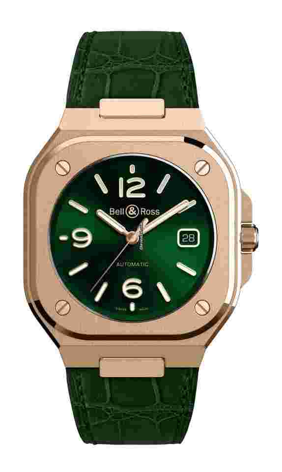 Bell & Ross BR 05
                           
                                 40mm Rose Gold Green Dial Watch BR05A-GN-PG/SCR NEW UNWORN