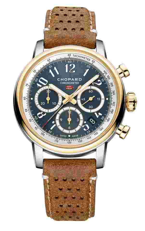 Chopard Mille Miglia
                           
                                 Classic Chronograph 40.5mm Blue Dial Gold - Steel 168619-4001 NEW UNWORN