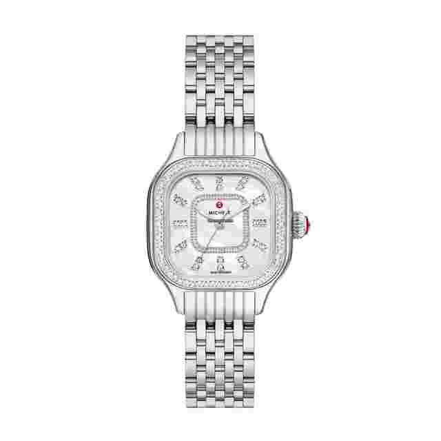 Michele
                           
                                 MWW33B000001 Meggie 29 mm Steel Diamonds Quartz Women's Watch