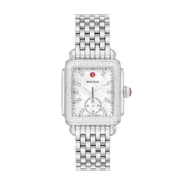 Michele Deco
                           
                                 MWW06V000122 Deco Mid 29 mm Steel MOP Diamond's Quartz Women's Watch