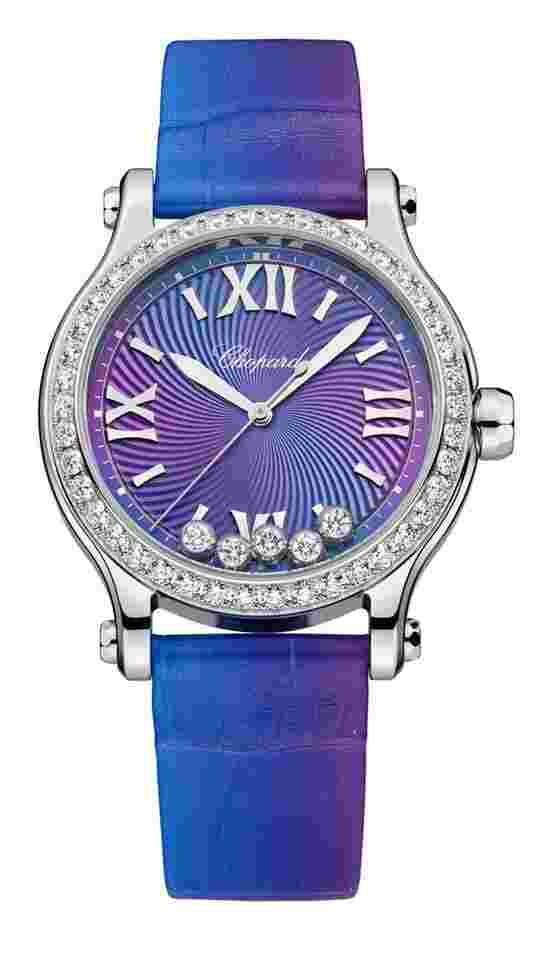 Chopard Happy Sport
                           
                                 Automatic 33mm Blue & Purple Dial with Diamonds NEW UNWORN 278608-3006