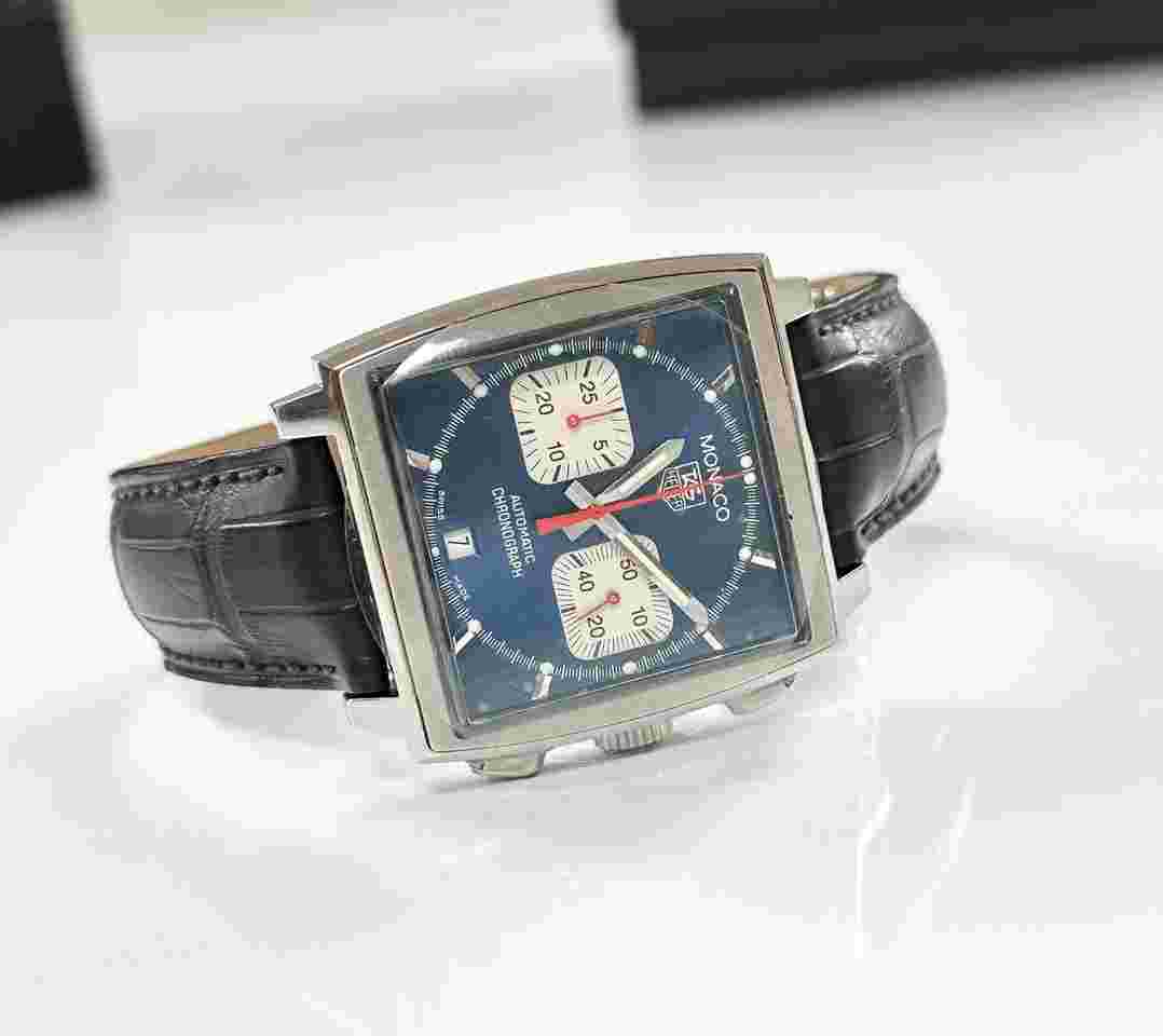 TAG Heuer Monaco
38MM Blue Dial Unworn with factory Seals Attached CW2113-0