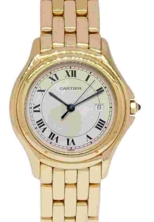 Cartier Cougar
                           
                                 Panthere 18k Yellow Gold Ladies 33mm Quartz Watch 887904