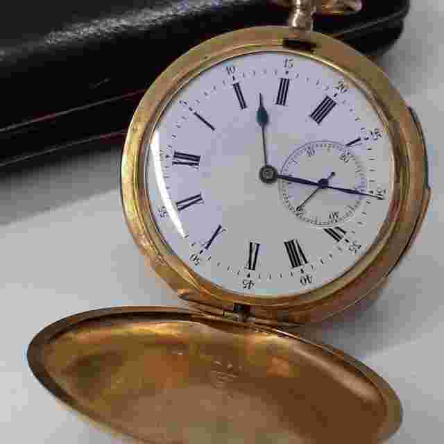 Pocket Watches W/Box Pocket Watch Anonimo 52 mm 18K Yellow Gold Watch 20517 Sold By Walser Wald Minute Repetition 