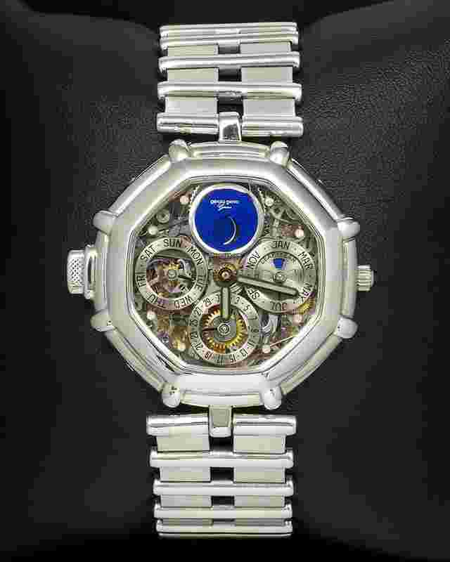 Gérald Genta
                           
                                 Minute Repeater Perpetual Calendar in Platinum Case & Bracelet
