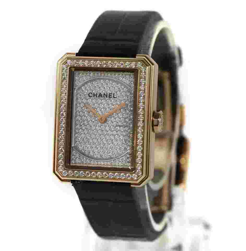 Chanel Boy-Friend
                           
                                 Pave Diamond Dial 28X22MM 18K Rose Gold