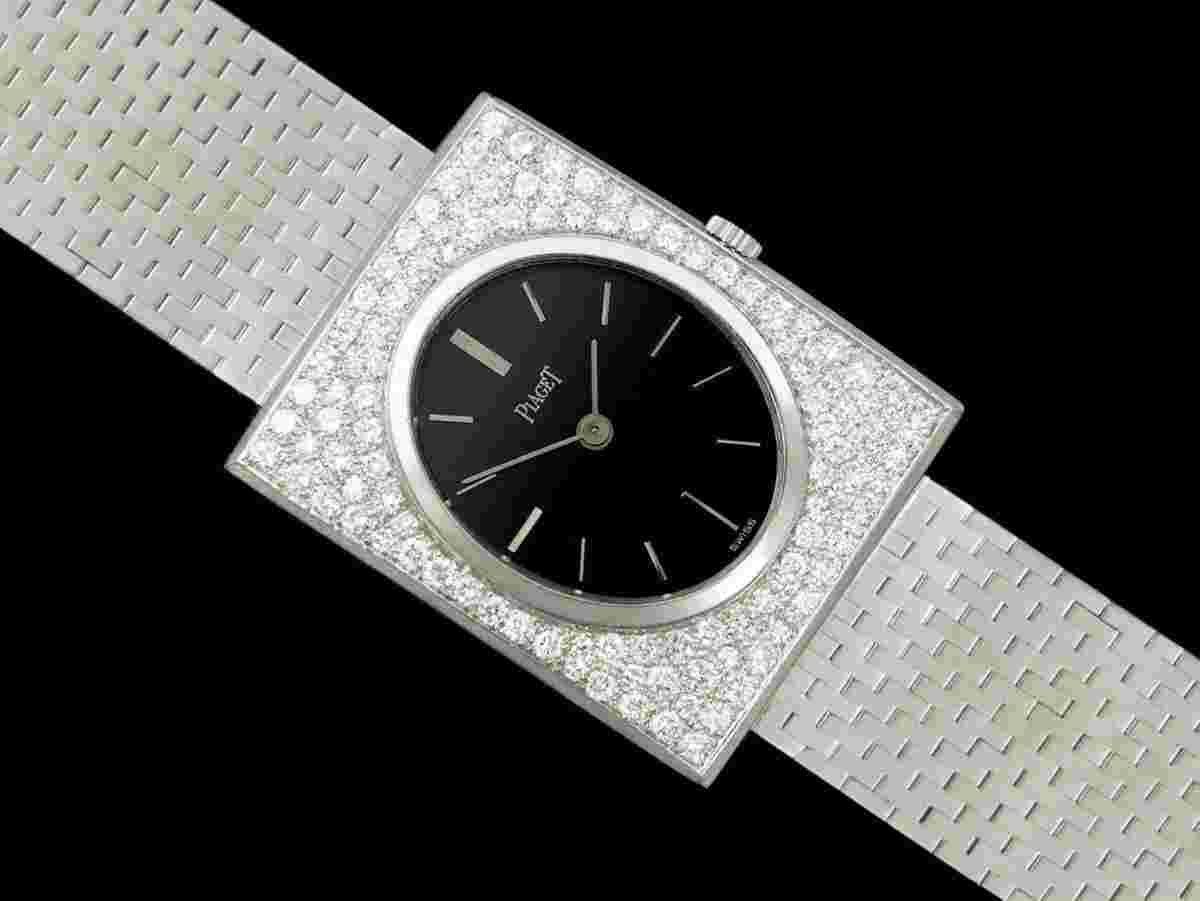 Piaget
                           
                                 Owned & Worn by Red Skelton - 1970's Vintage Mens Watch - 18K White Gold & Diamonds