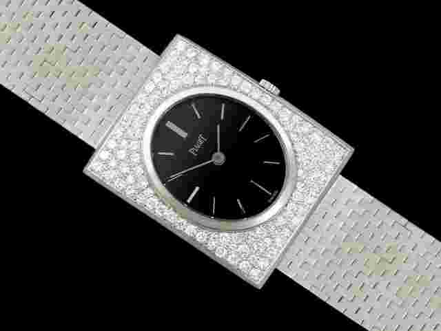 Piaget
                           
                                 Owned & Worn by Red Skelton - 1970's Vintage Mens Watch - 18K White Gold & Diamonds