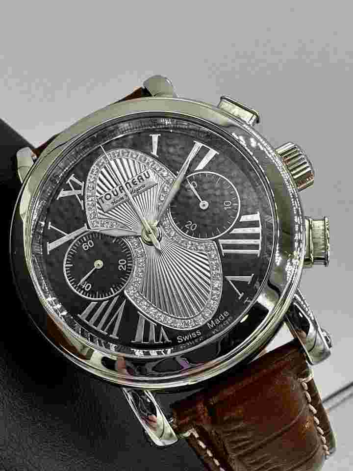 Tourneau GOTHAM AURORA CHROME Diamond Dial CHRONOGRAPH LIMITED EDITION Of 499 Swiss Made