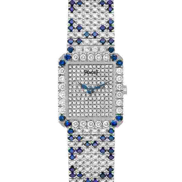 Piaget Protocole
                           
                                 Exceptional White Gold Pave Diamond Sapphire Ladies Watch 83541