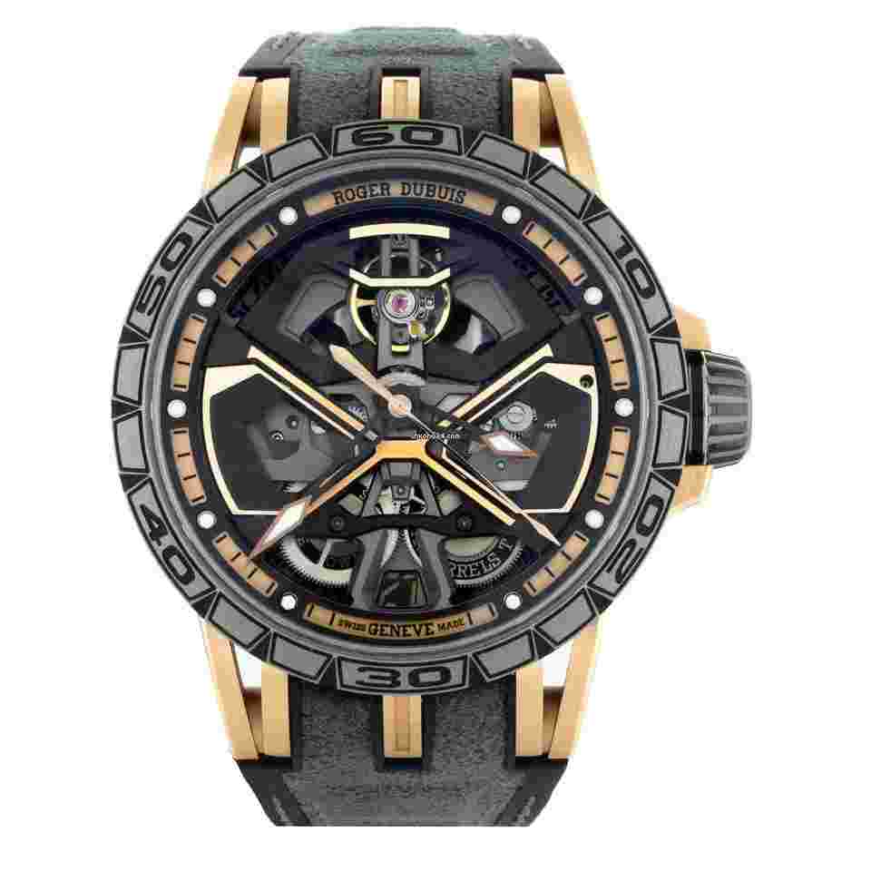 Roger Dubuis Excalibur
                           
                                 Monobalancier Huracan Rose Gold Skeleton 45mm RDDBEX0750 Full Set