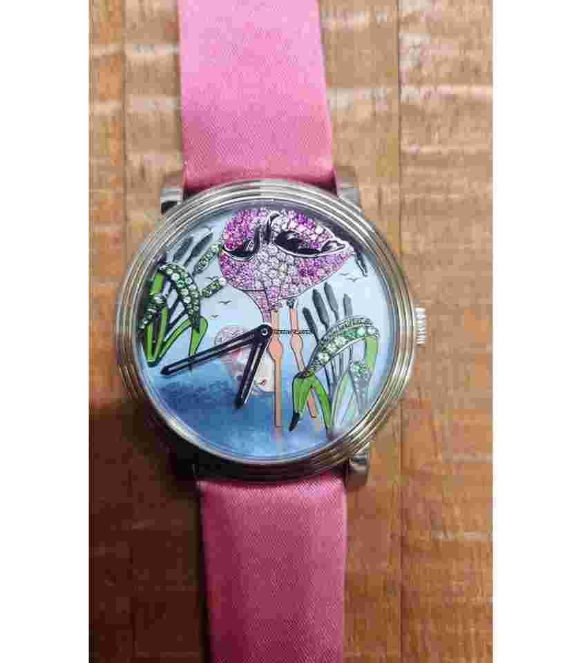 Boucheron Crazy Jungle Flamingo White Gold Watch NEW UNWORN