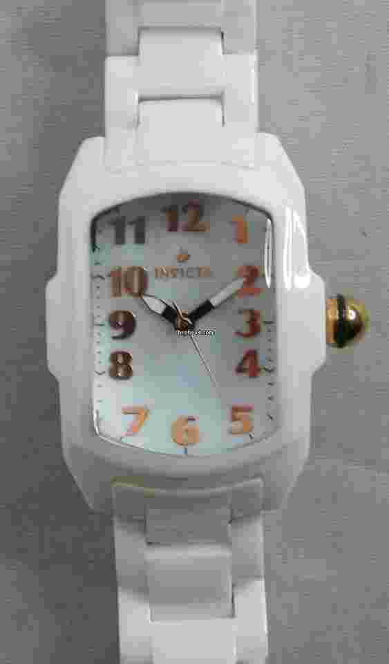 Invicta
                           
                                 Lupah Model 1962 White Ceramic With White MOP Dial Ladies Watch....29mm
