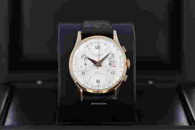 Montblanc
                           
                                 Chronograph Incabloc Ferrotex Antimagnetic 1960s Vintage Unusual Date 18kt Rose Gold RARE