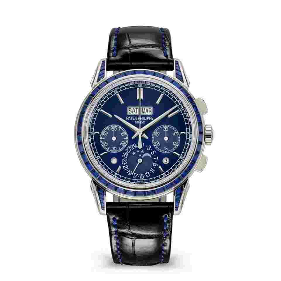 Patek Philippe Perpetual Calendar Chronograph
                           
                                 Grand Complications 5271/11P-010 Perpetual Calendar Chronograph Platinum Baguette Sapphires