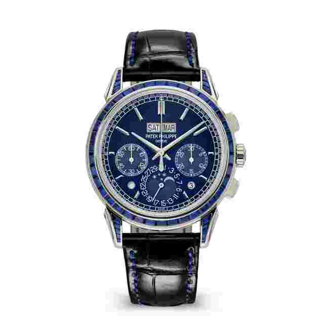 Patek Philippe Perpetual Calendar Chronograph
                           
                                 Grand Complications 5271/11P-010 Perpetual Calendar Chronograph Platinum Baguette Sapphires