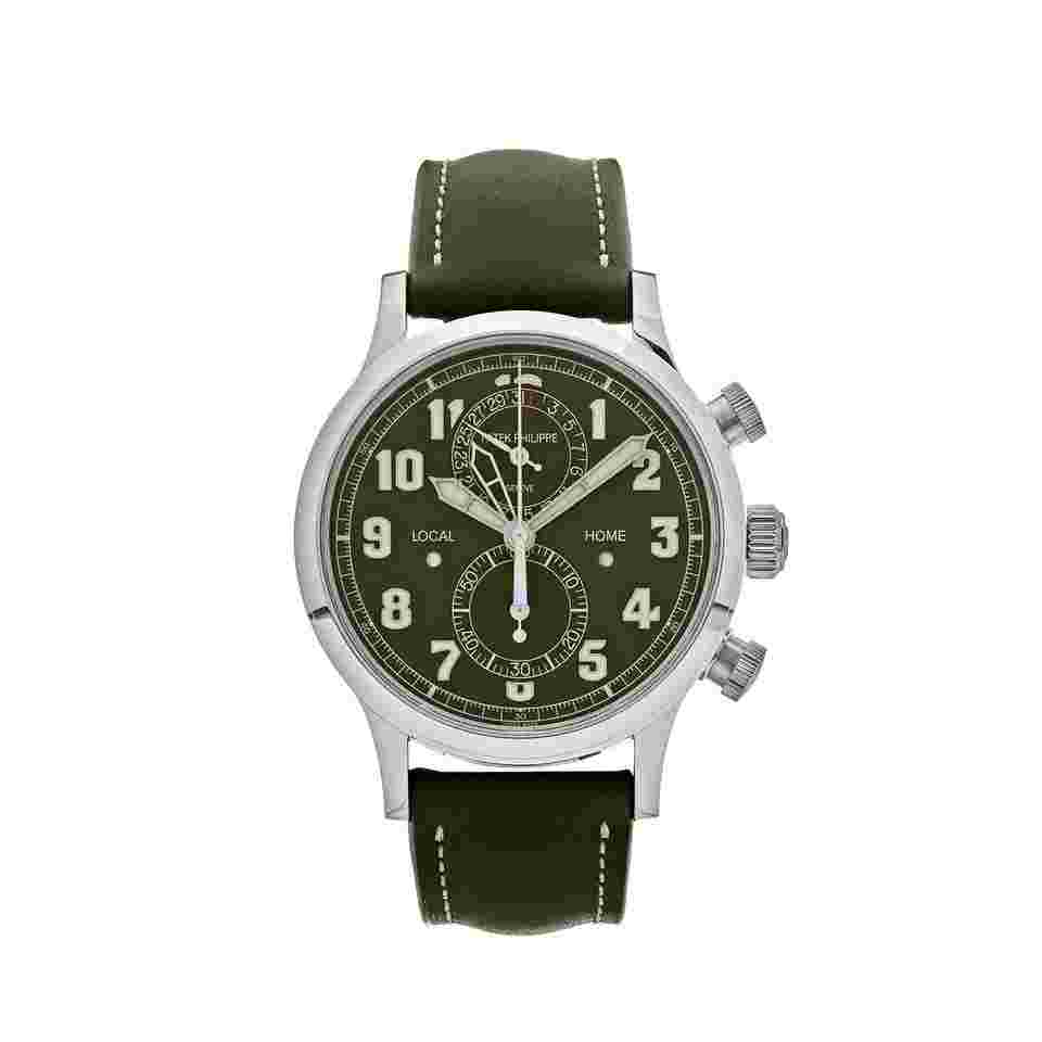 Patek Philippe Calatrava
Complications 5924G-010 Calatrava Travel Time Green Dial 'Pilot' Chronograph