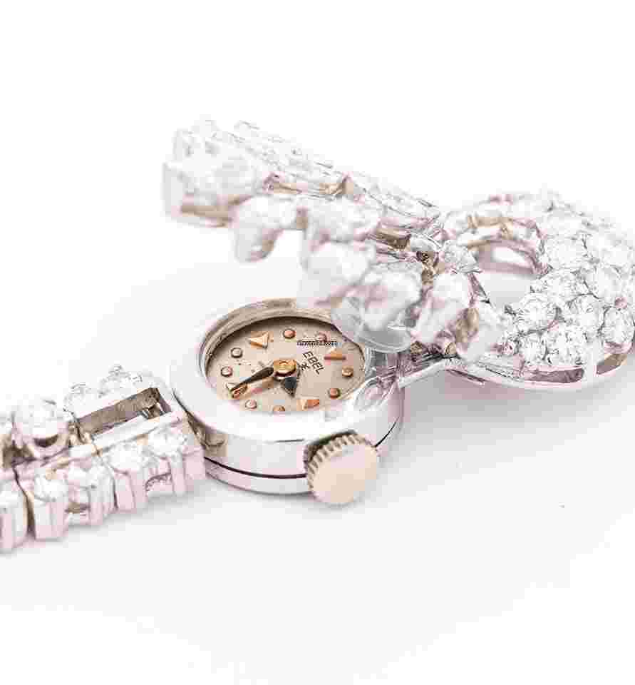 Ebel
                           
                                 Vintage Hidden Watch With 11 Carats in Multi-Cut Diamonds Set in Platinum