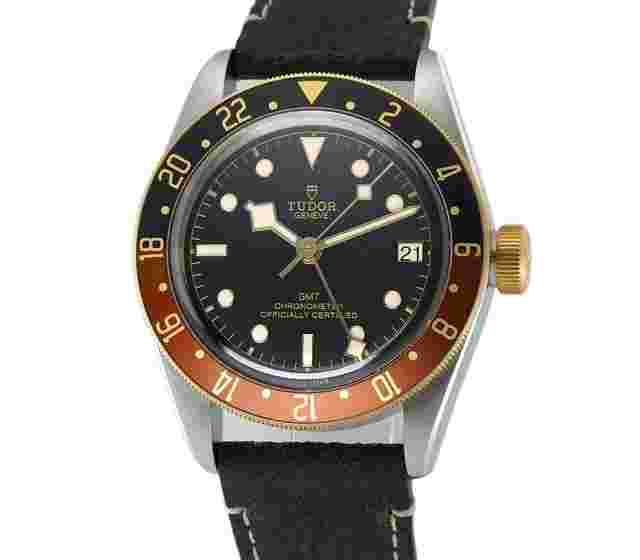 Tudor Black Bay GMT
                           
                                 S&G Rootbeer Steel and Yellow Gold 41mm Black Dial on Leather